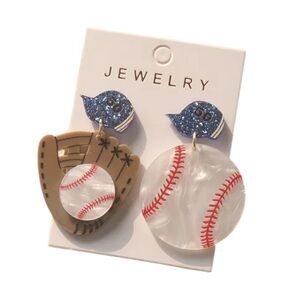 Baseball Glove and Ball Earrings